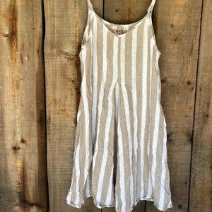 FLAX adjustable strap linen nightgown or dress with pockets!